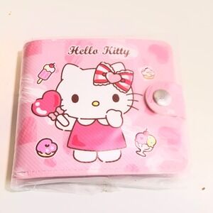 Sanrio Small Hello Kitty Wallet Pink Sweets Snap Bifold Kawaii Accessory
